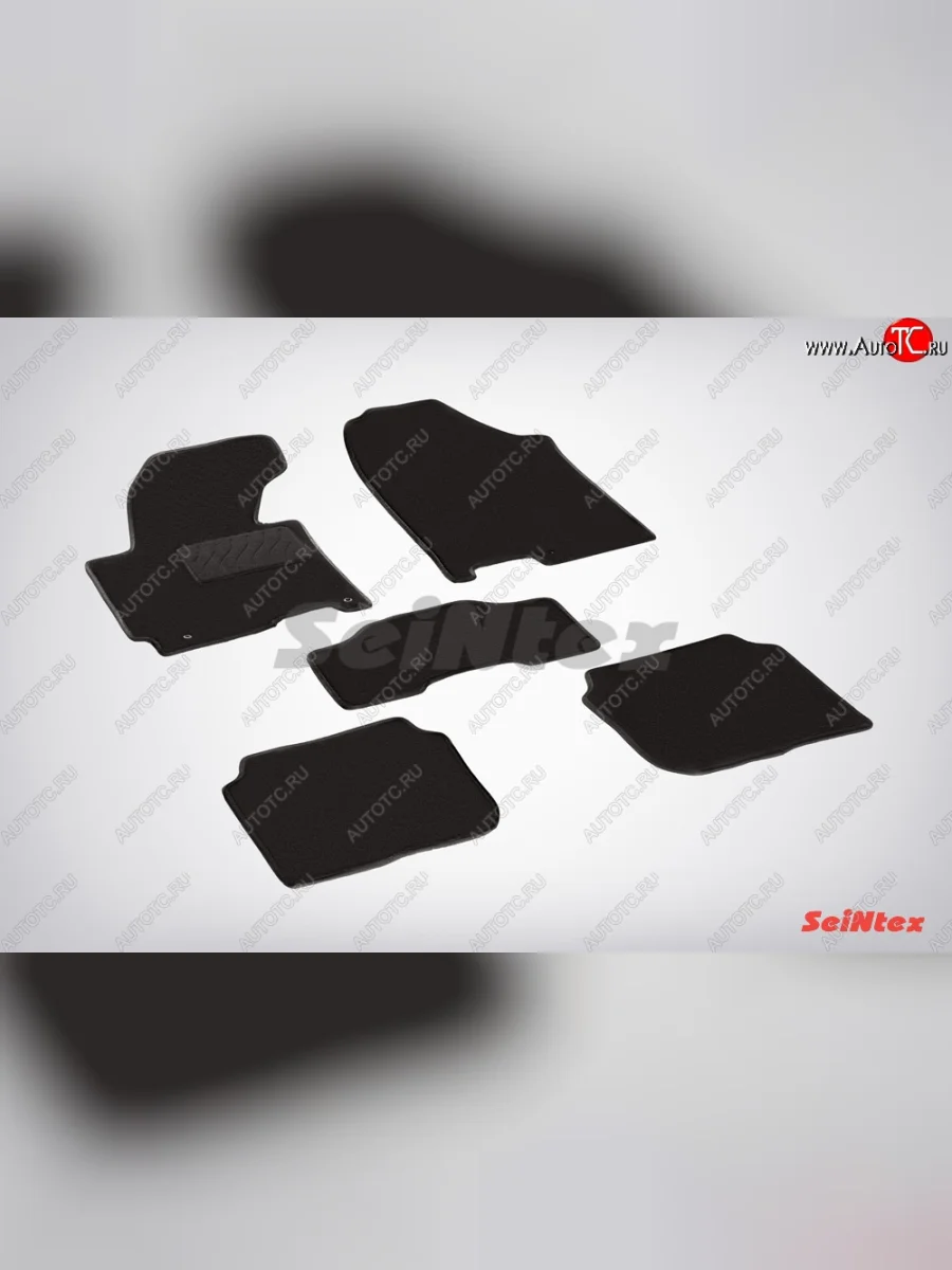 Комплект ворсовых ковриков в салон LUX Seintex Hyundai Elantra MD дорестайлинг (2010-2013) (Чёрный)  в Керчи Республика Крым