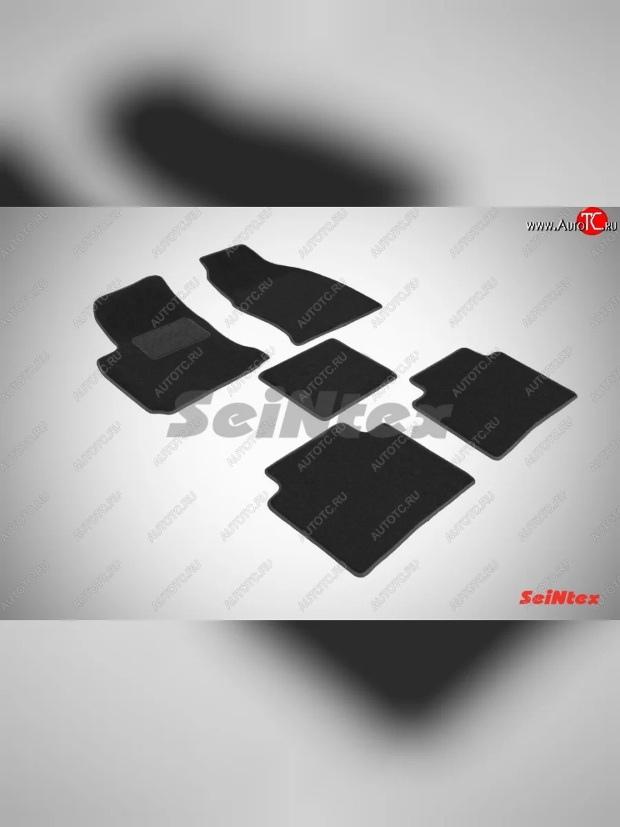 Комплект ворсовых ковриков в салон LUX Seintex Hyundai Matrix 1 FC дорестайлинг (2001-2005) (Чёрный)  с доставкой в г. Пермь