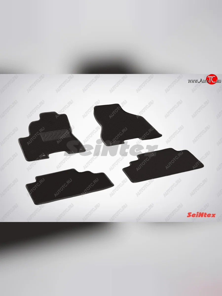 Комплект ворсовых ковриков в салон LUX Seintex Hyundai Tucson JM (2004-2010) (Чёрный)  в Самаре Самарской области