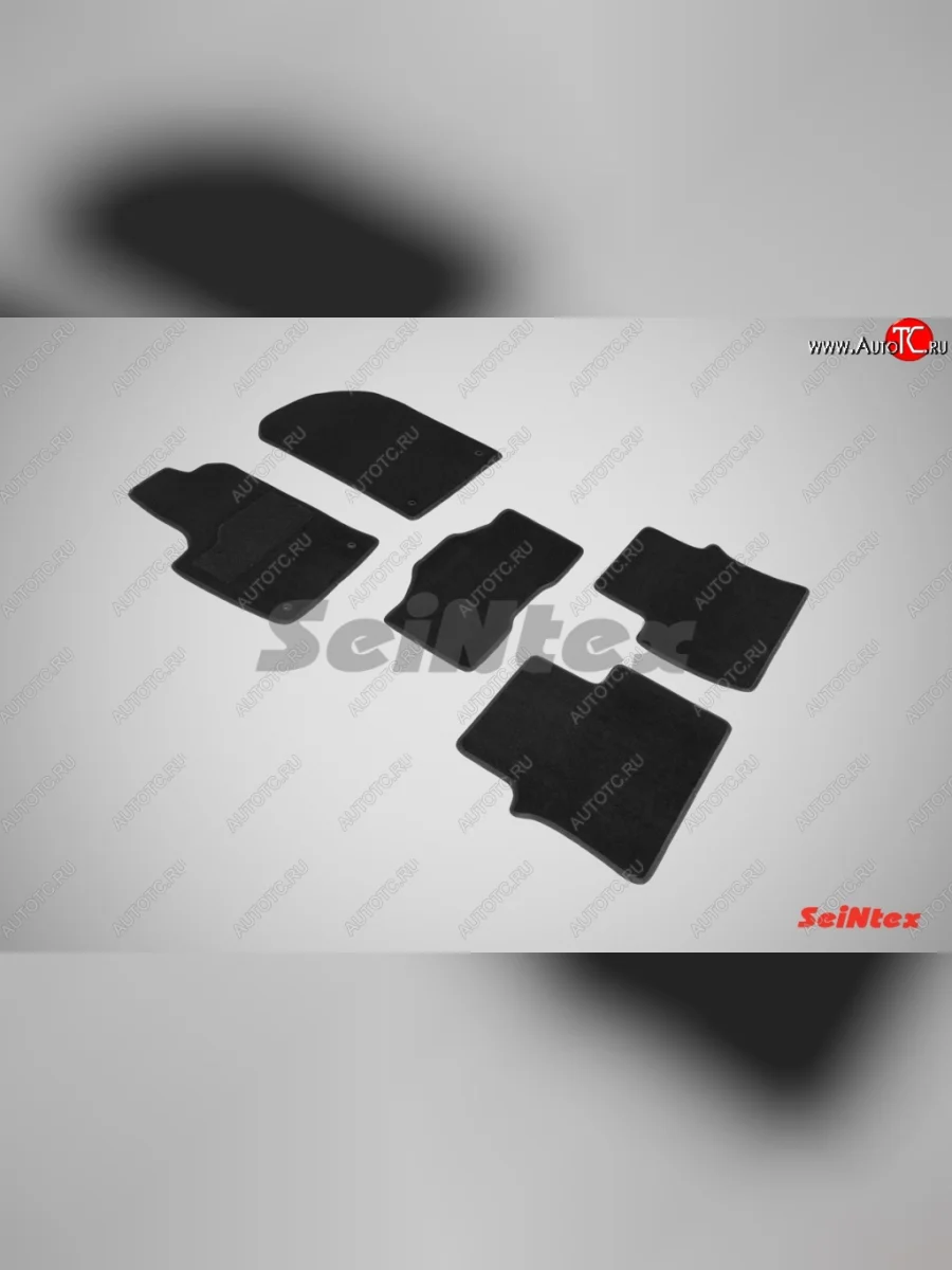 Комплект ворсовых ковриков в салон LUX (рестайлинг) Seintex Jeep Grand Cherokee WK2 дорестайлинг (2010-2013) (Чёрный)  в Самаре Самарской области