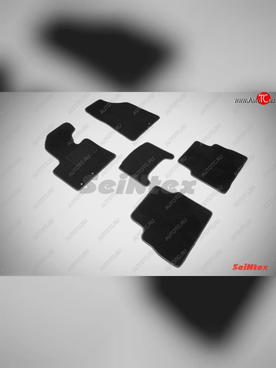 Комплект ворсовых ковриков в салон LUX Seintex KIA Sorento BL дорестайлинг (2002-2006) (Чёрный)  с доставкой в г. Керчь