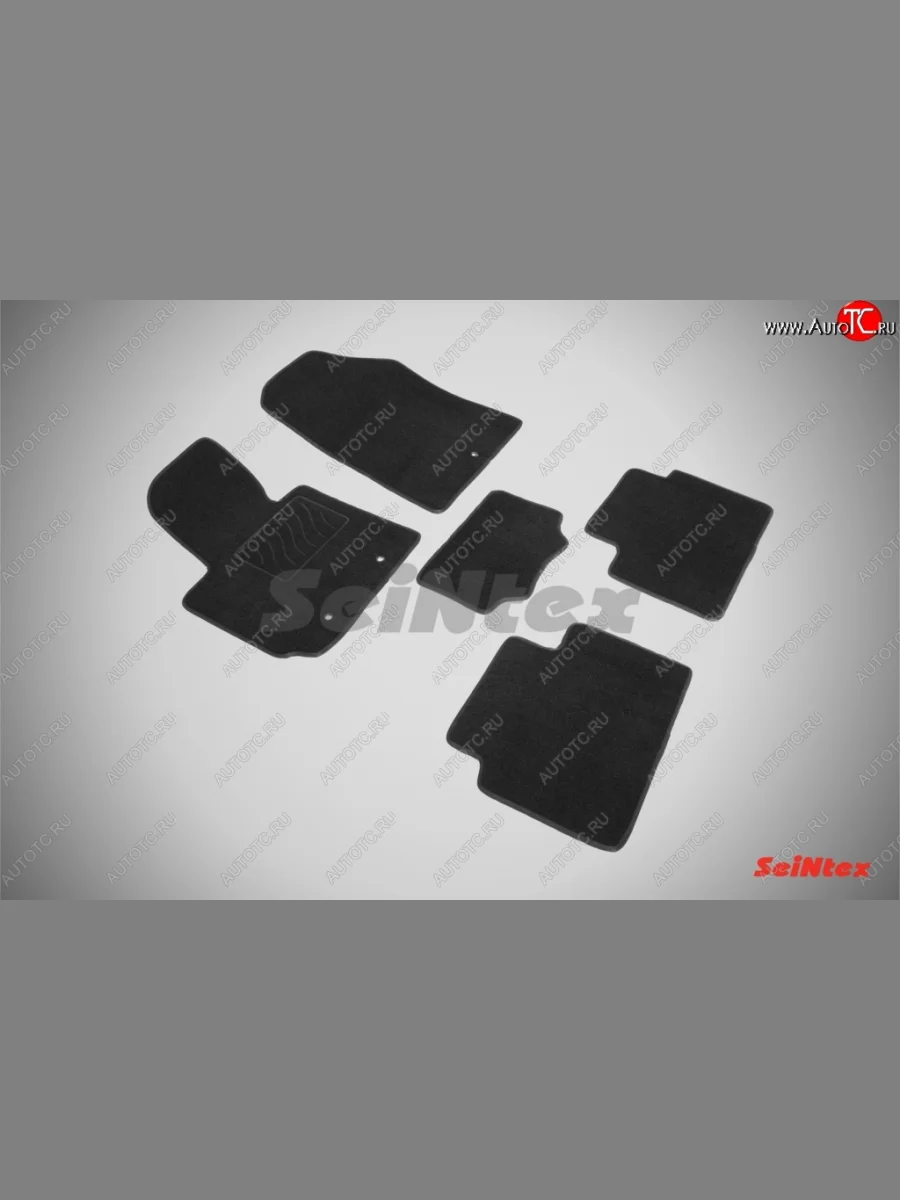 Комплект ворсовых ковриков в салон LUX Seintex KIA Soul PS дорестайлинг (2014-2016) (Чёрный)  в Самаре Самарской области