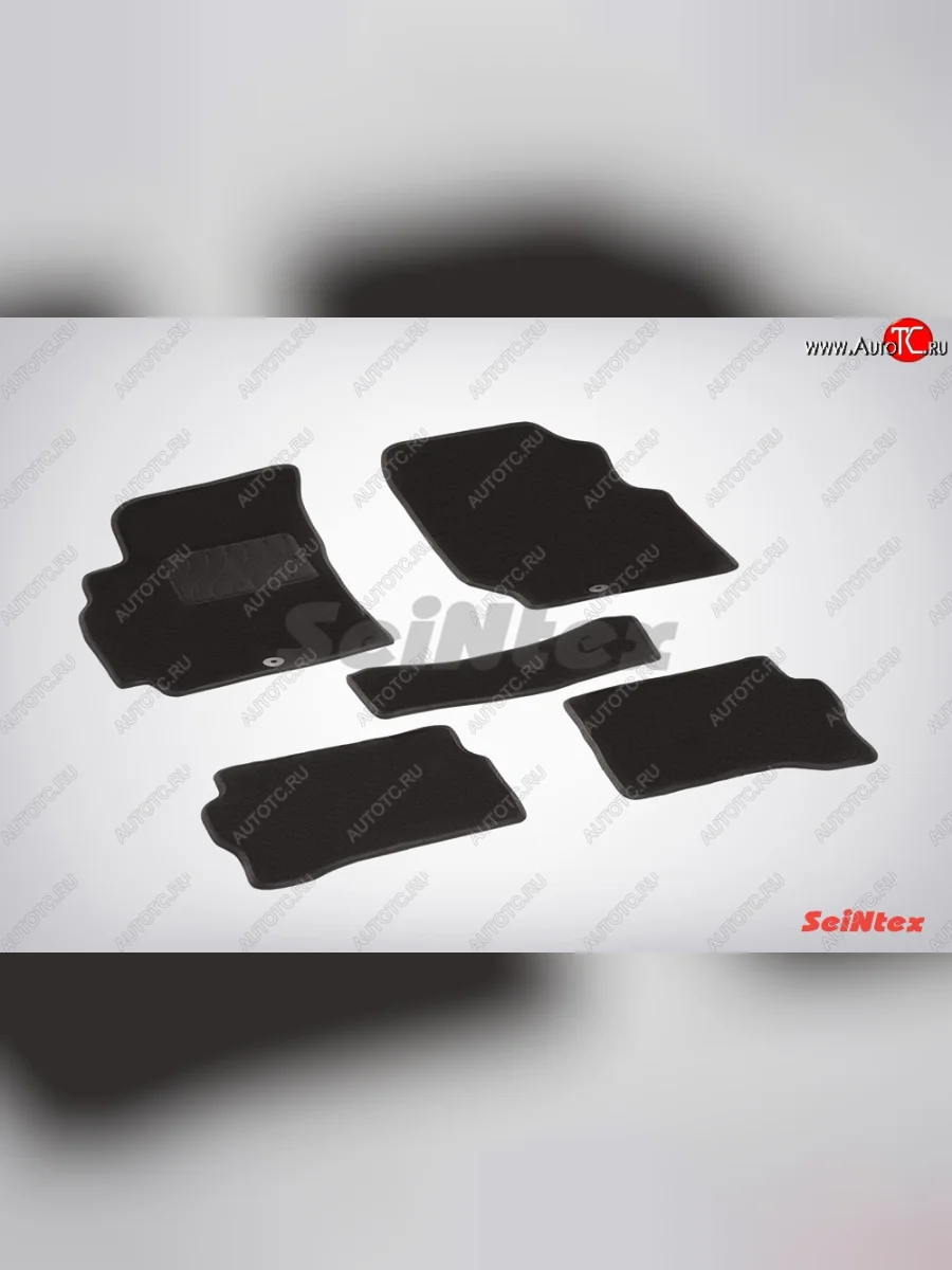 Комплект ворсовых ковриков в салон LUX Seintex Nissan Almera Classic B10 седан (2006-2013) (Чёрный)  в Перми Пермском крае