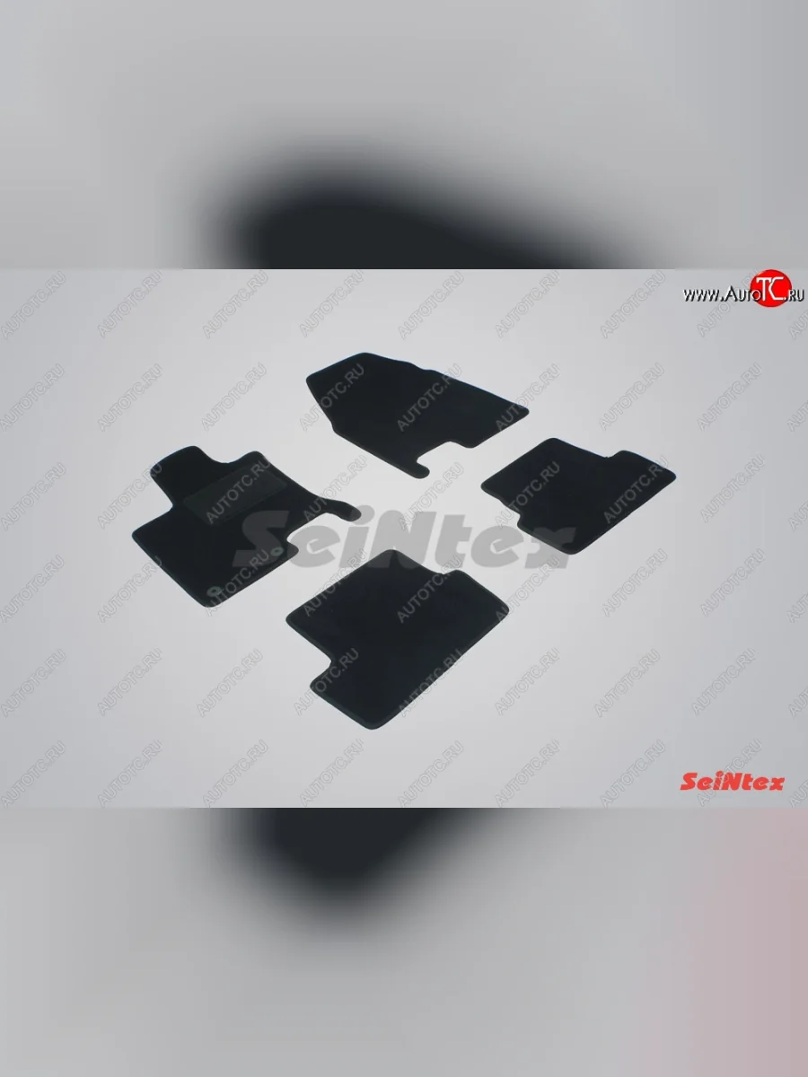 Комплект ворсовых ковриков в салон LUX Seintex Nissan Qashqai 1 J10 дорестайлинг (2007-2010) (Чёрный)  с доставкой в г. Керчь