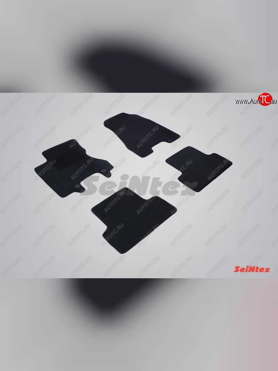 Комплект ворсовых ковриков в салон LUX Seintex Nissan X-trail 2 T31 дорестайлинг (2007-2011) (Чёрный)  в Керчи Республика Крым