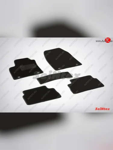 Комплект ворсовых ковриков в салон LUX Seintex (Чёрный) Opel Vectra C лифтбэк рестайлинг (2005-2008)