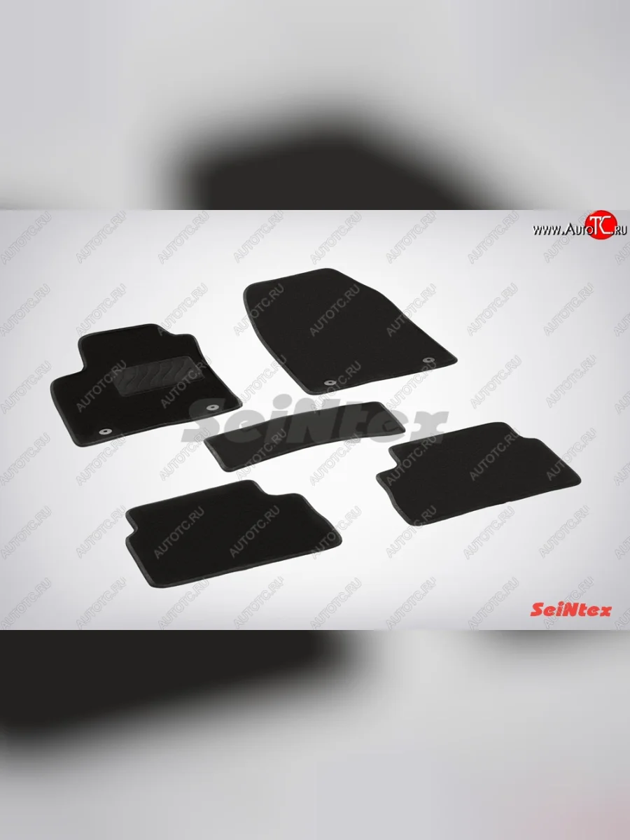 Комплект ворсовых ковриков в салон LUX Seintex Opel Vectra C лифтбэк рестайлинг (2005-2008) (Чёрный)  с доставкой в г. Пермь