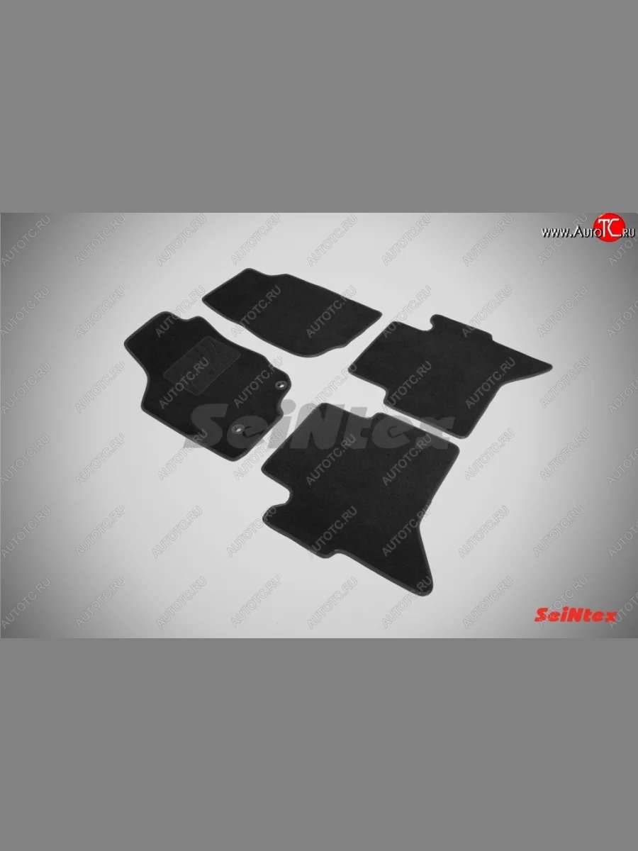 Комплект ворсовых ковриков в салон LUX Seintex  Toyota Hilux (2011-2016) AN20,AN30 (Чёрный)  в Самаре Самарской области