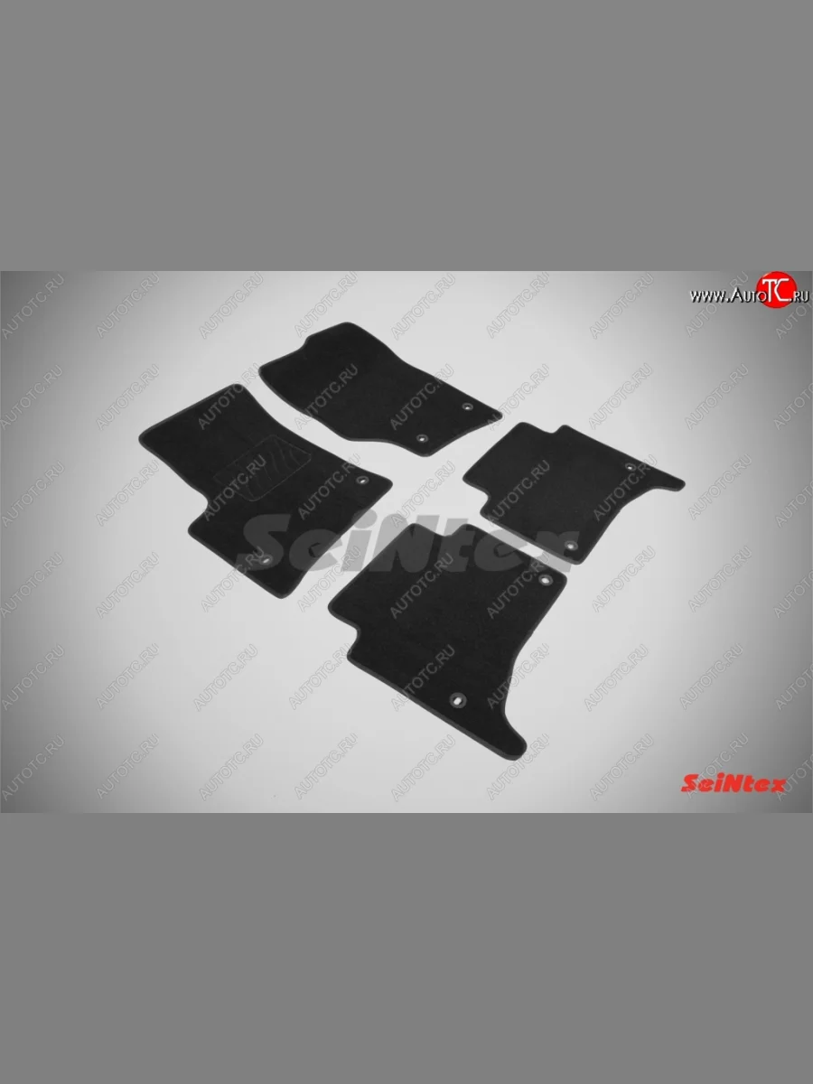 Комплект ворсовых ковриков в салон LUX Seintex Volkswagen Touareg 1 GP дорестайлинг (2002-2007) (Чёрный)  в Перми Пермском крае