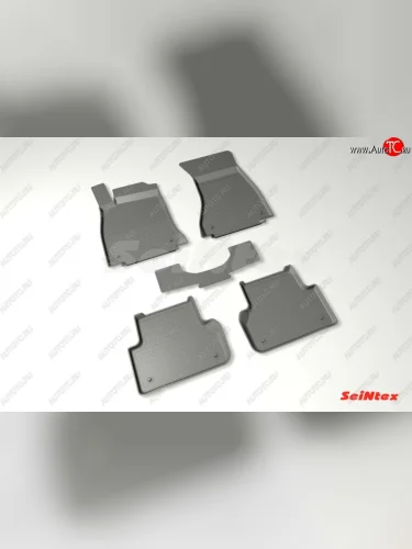 Износостойкие резиновые коврики в салон с высоким бортом Seintex Audi A4  B9 (2016-2020) дорестайлинг,седан