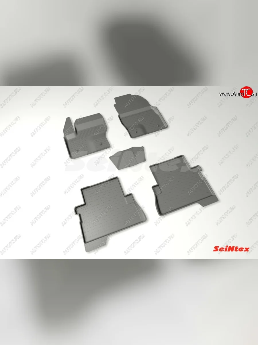 Износостойкие резиновые коврики в салон с высоким бортом Seintex Ford Kuga 2 рестайлинг (2016-2019)  в Керчи Республика Крым