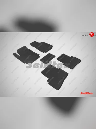 Износостойкие резиновые коврики в салон с высоким бортом Seintex Hyundai Creta  GS (2015-2021) дорестайлинг, рестайлинг