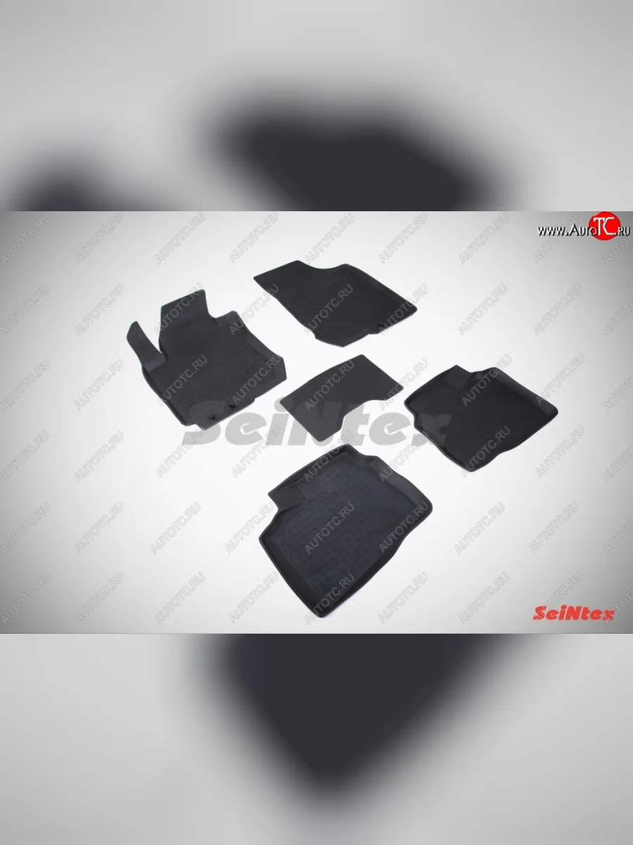 Износостойкие резиновые коврики в салон с высоким бортом Seintex Hyundai I30 FD хэтчбек дорестайлинг (2007-2010)  в Керчи Республика Крым