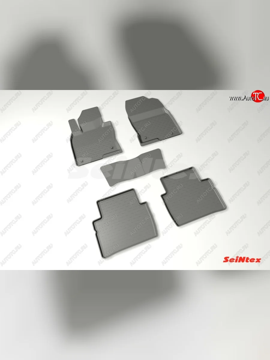 Износостойкие резиновые коврики в салон с высоким бортом Seintex Mazda CX-5 KF (2016-2025)  в Перми Пермском крае