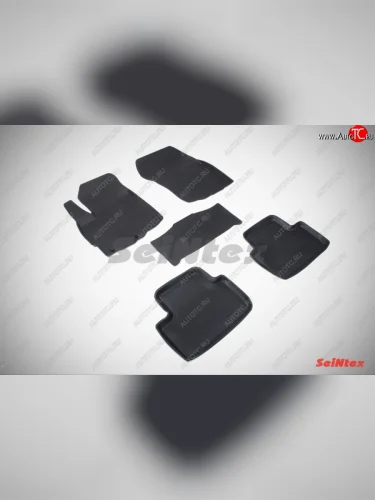 Износостойкие резиновые коврики в салон с высоким бортом Seintex CITROEN C4 aircross (2012-2017), Mitsubishi ASX (2010-2016), Peugeot 4008 (2012-2017)
