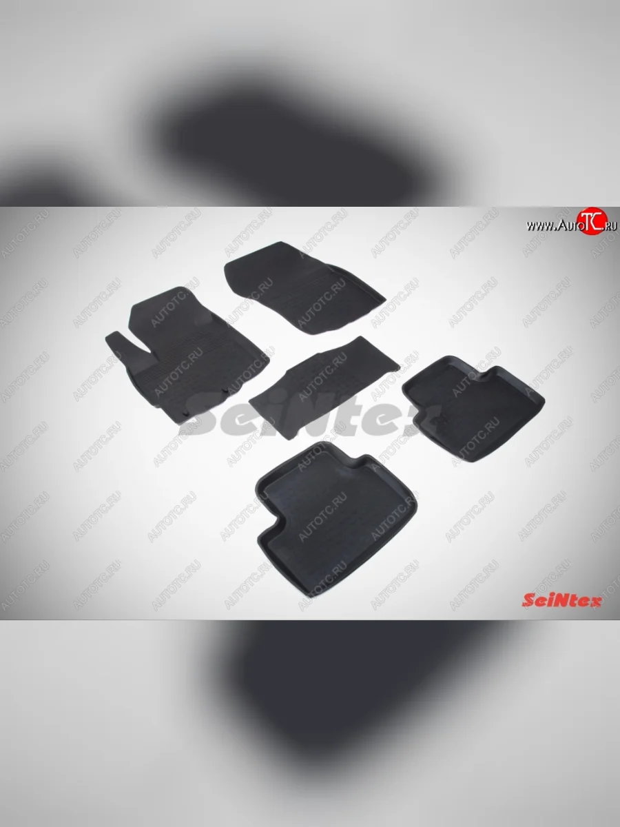 Износостойкие резиновые коврики в салон с высоким бортом Seintex CITROEN C4 aircross (2012-2017)  в Самаре Самарской области