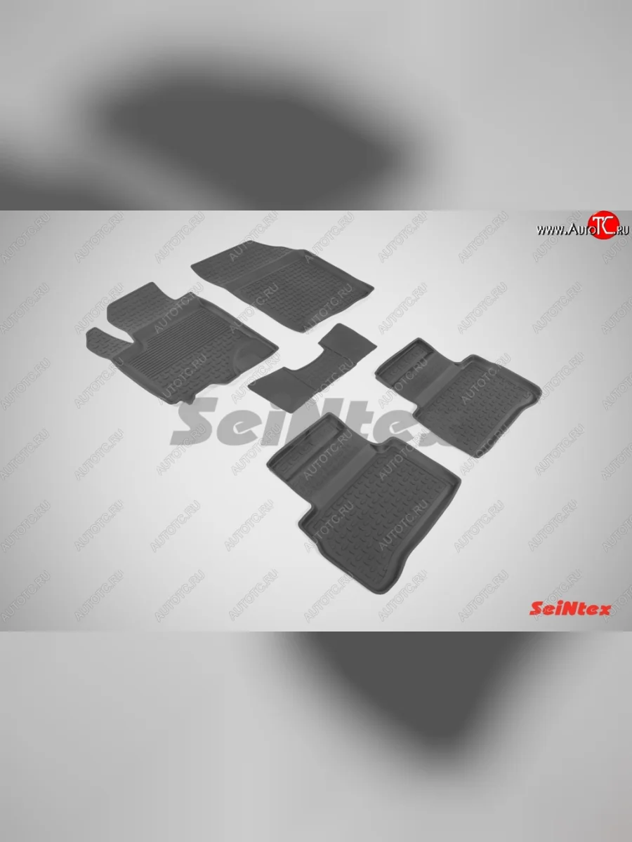 Износостойкие резиновые коврики в салон с высоким бортом Seintex Suzuki Vitara LY дорестайлинг (2015-2019)  в Керчи Республика Крым
