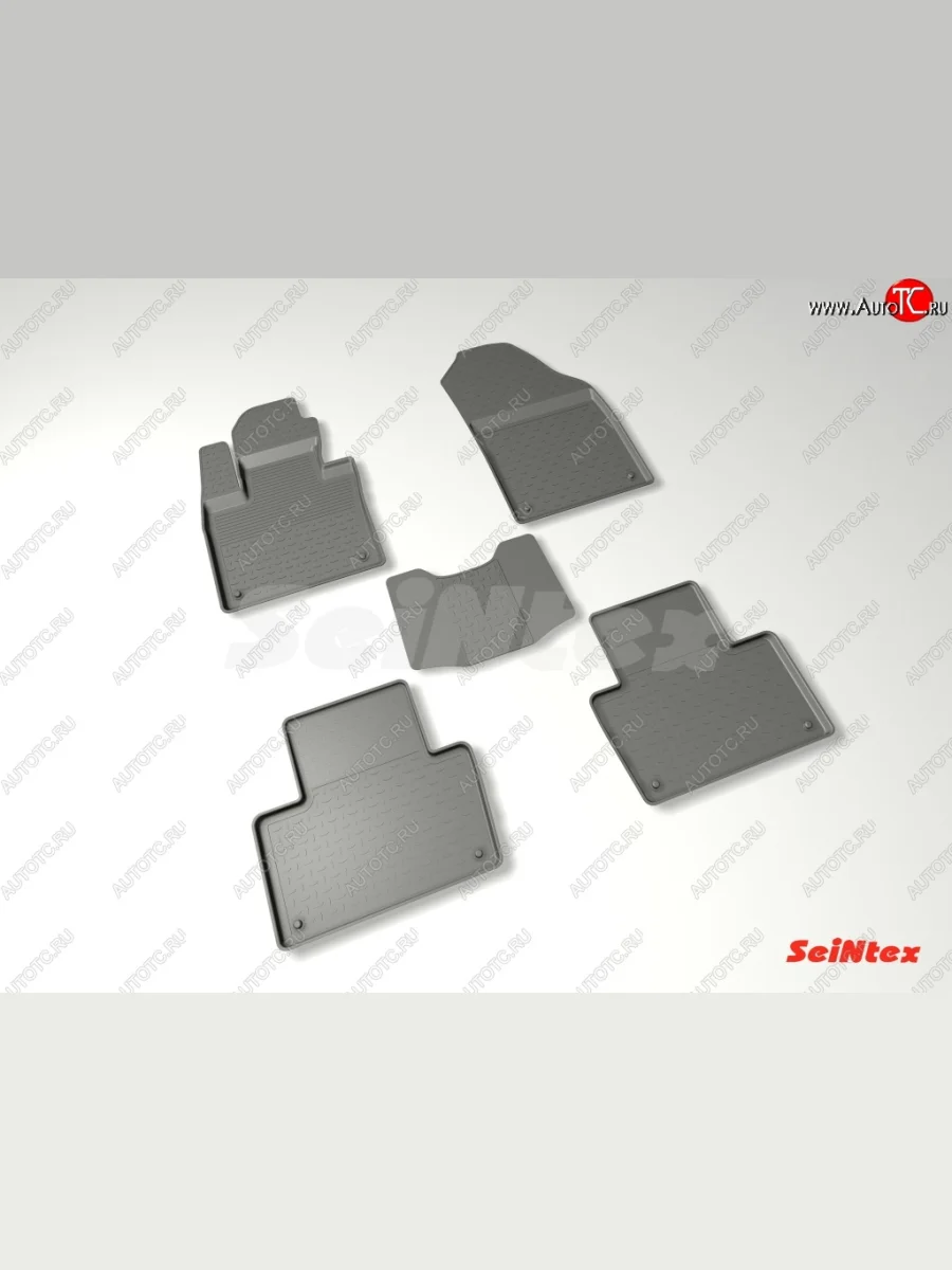 Износостойкие резиновые коврики в салон с высоким бортом Seintex Volvo XC90 L дорестайлинг (2015-2019)  в Перми Пермском крае