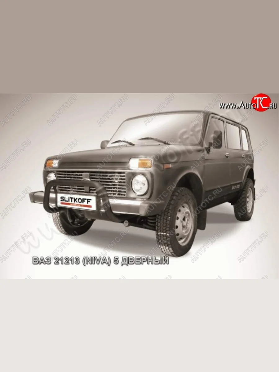 Кенгурятник d57 низкий  Лада ВАЗ нива 4х4 (1993-2019) 2131, 2121-80 (Цвет: серебристый)  в Самаре Самарской области