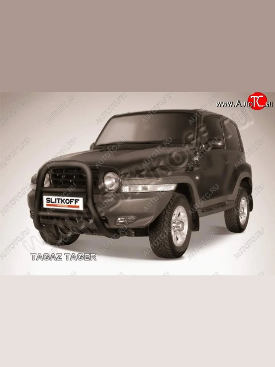 Кенгурятник d76 высокий ТАГАЗ Tager 3d (2008-2012) (Цвет: серебристый)  в Керчи Республика Крым