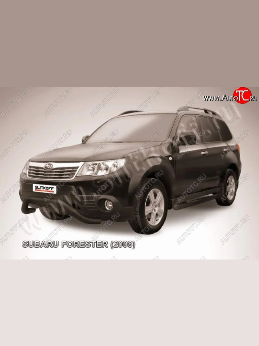 Кенгурятник d76 мини Subaru Forester SH (2008-2013) (Цвет: серебристый)  В Кинешме Ивановской области