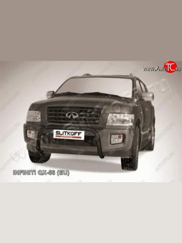 Кенгурятник d76 Slitkoff (низкий, мини) INFINITI QX56 JA60 рестайлинг (2007-2010)