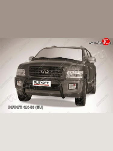 Кенгурятник d76 Slitkoff (низкий) INFINITI QX56 JA60 рестайлинг (2007-2010)