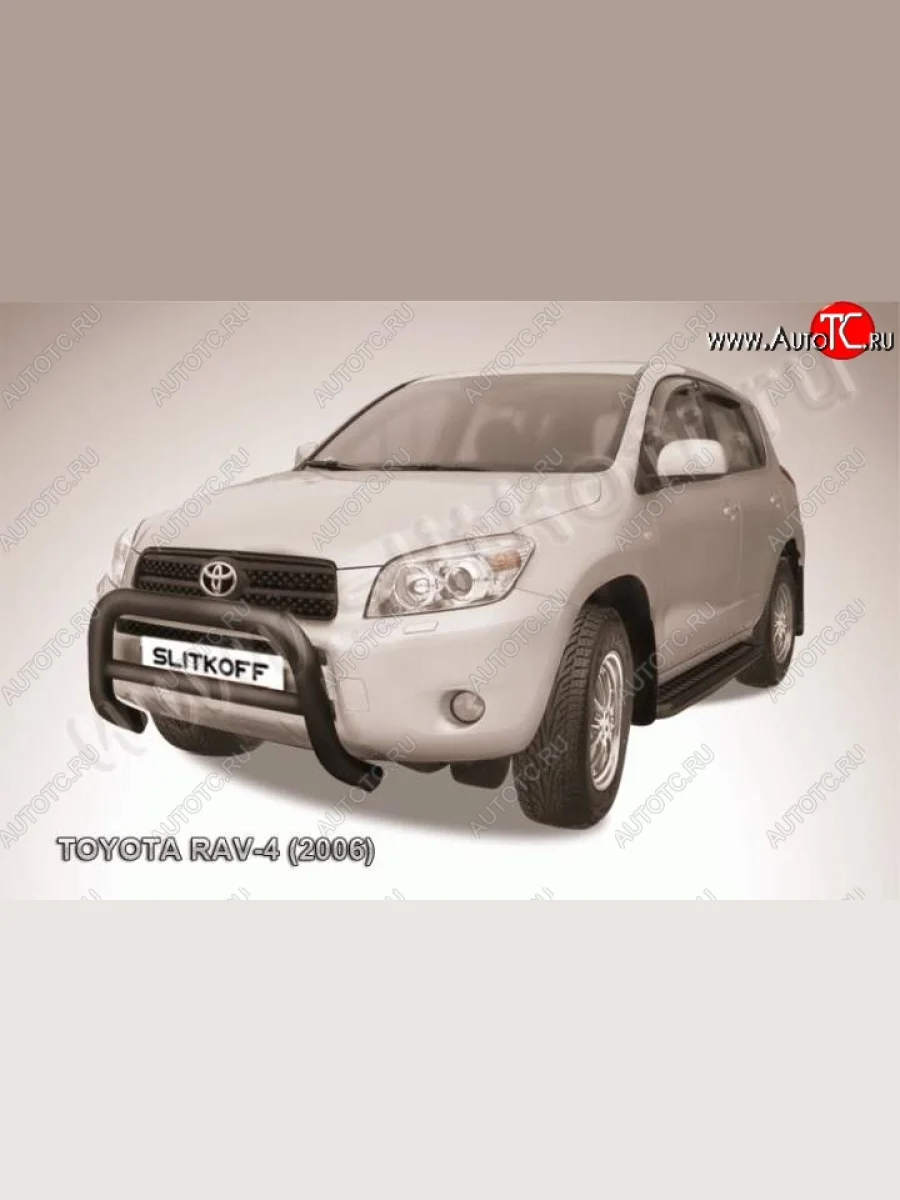 Кенгурятник d76 низкий Toyota RAV4 XA305 5 дв. дорестайлинг (2005-2009) (Цвет: серебристый)  в Самаре Самарской области