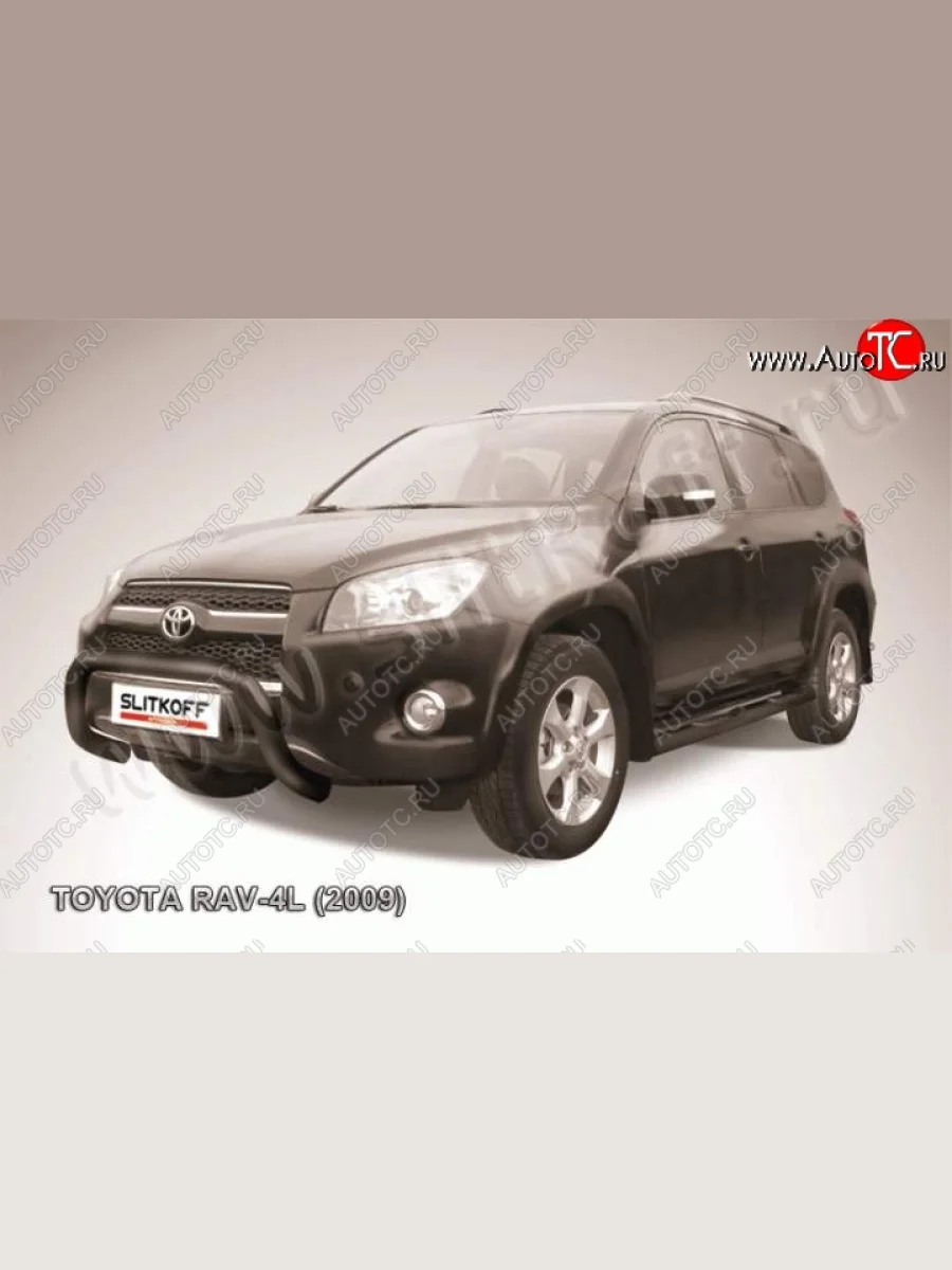 Кенгурятник d76 низкий Toyota RAV4 XA30 5 дв. удлиненный 1-ый рестайлинг (2009-2010) (Цвет: серебристый)  в Самаре Самарской области