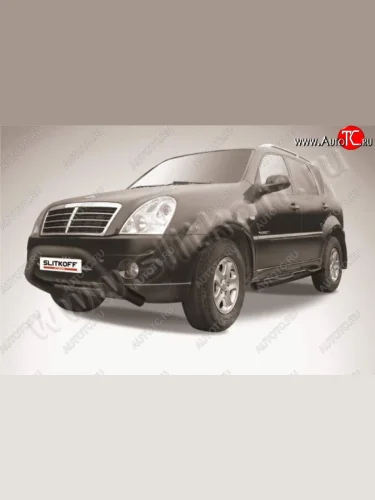Кенгурятник d76 низкий широкий мини SSANGYONG Rexton Y250 (2006-2012)