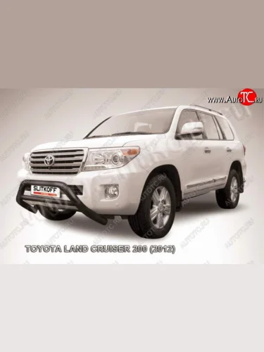 Кенгурятник d76 низкий широкий с перемычкой Toyota Land Cruiser  200 (2012-2015) 1-ый рестайлинг