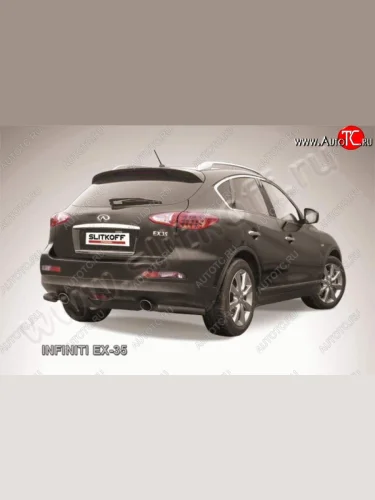 Защита заднего бампера из уголков d57 Slitkoff INFINITI EX35  J50 (2007-2013)