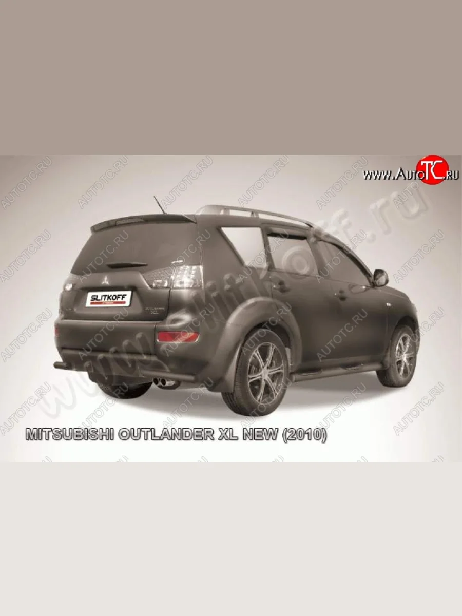 Уголки d57 Mitsubishi Outlander XL (CW)  рестайлинг (2010-2013) (Цвет: серебристый)  в Перми Пермском крае