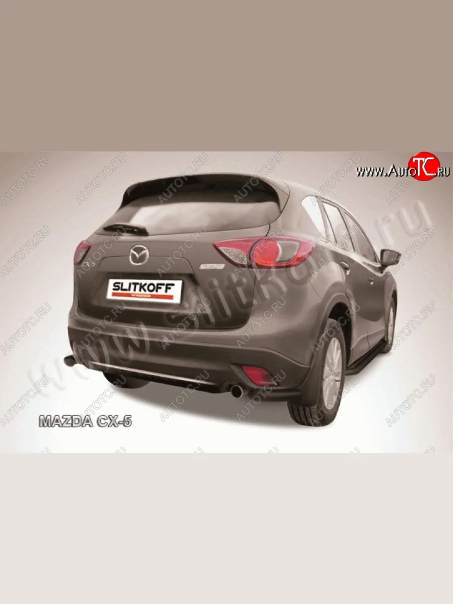 Уголки d57 Mazda CX-5 KE дорестайлинг (2011-2014) (Цвет: серебристый)  с доставкой в г. Керчь