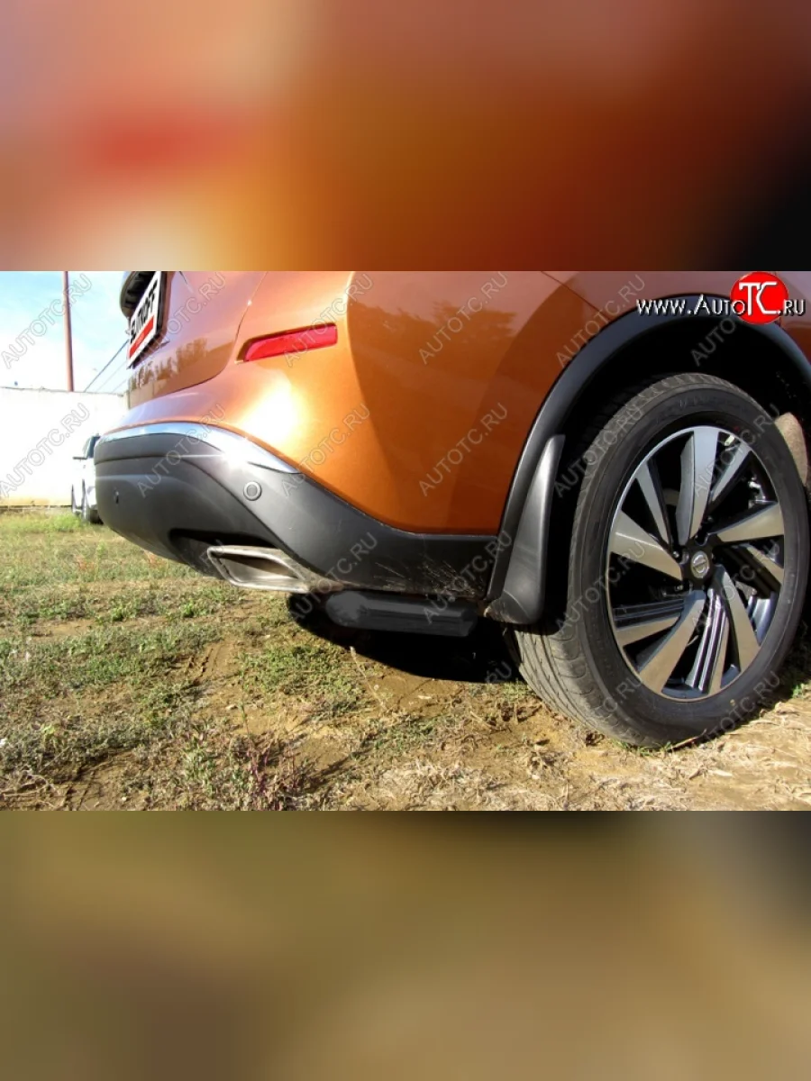 Уголки d57  Nissan Murano (2015-2022) 3 Z52 (Цвет: серебристый)  с доставкой в г. Керчь