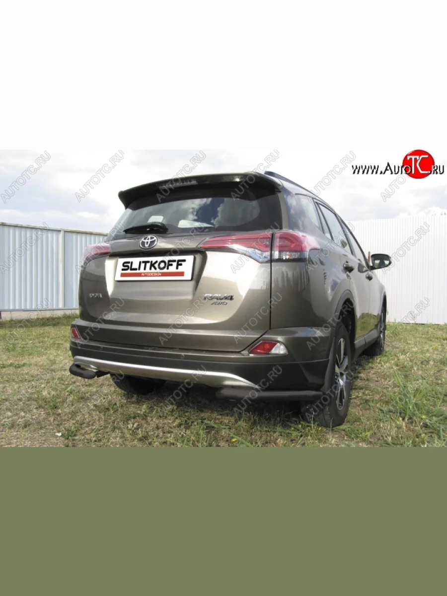 Уголки d57 Toyota RAV4 XA40 5 дв. рестайлинг (2015-2019) (Цвет: серебристый)  В Кинешме Ивановской области