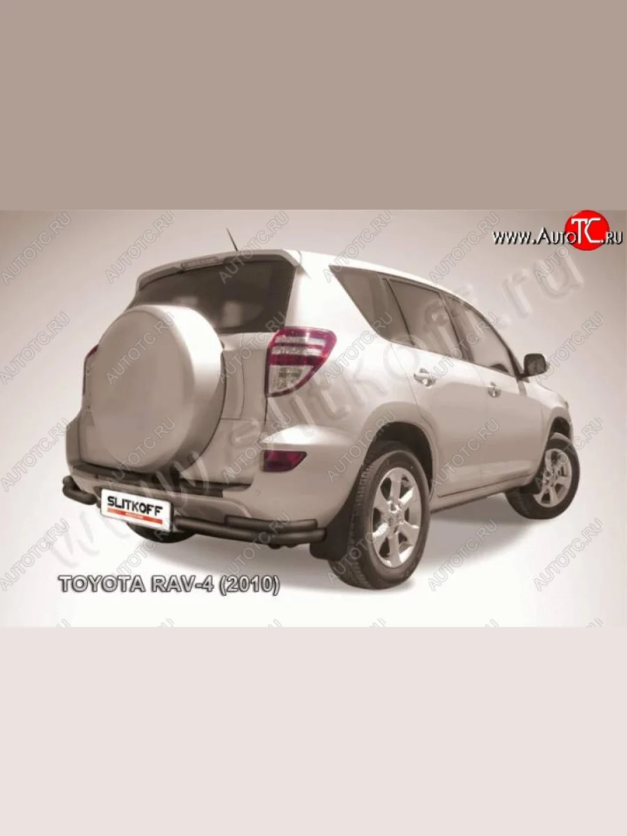 Уголки d57+d42 двойные Toyota RAV4 XA30 5 дв. удлиненный 2-ой рестайлинг (2010-2013) (Цвет: серебристый)  в Самаре Самарской области