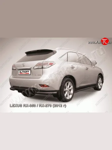 Защита заднего бампера из уголков d76 Slitkoff Lexus RX  270 - RX350  AL10