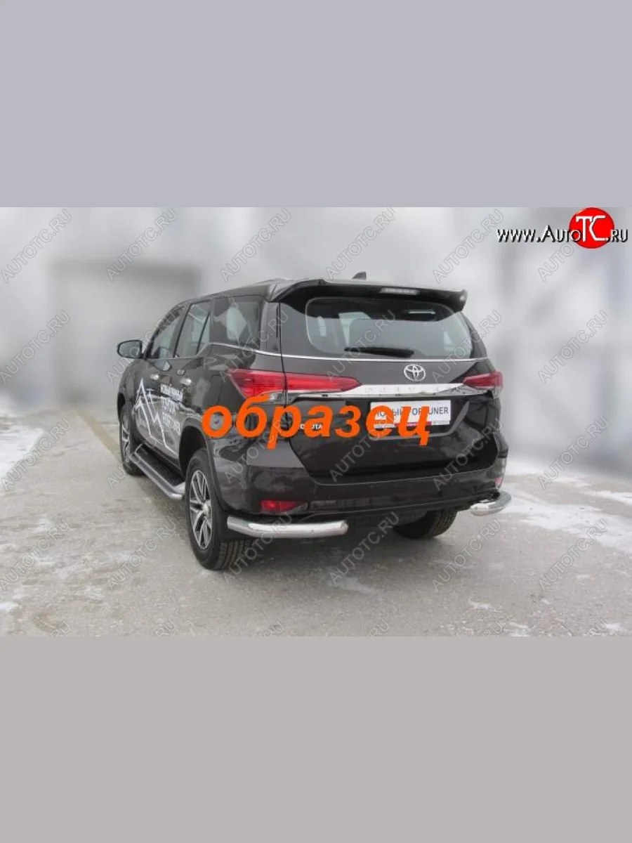 Уголки d76 Toyota Fortuner AN160 дорестайлинг (2015-2020) (Цвет: серебристый)  в Воронеже Воронежской области