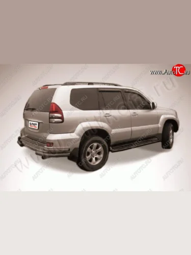 Уголки d76+d42 двойные Slitkoff (сталь с полимерным покрытием) Toyota Land Cruiser Prado  J120 (2002-2009)