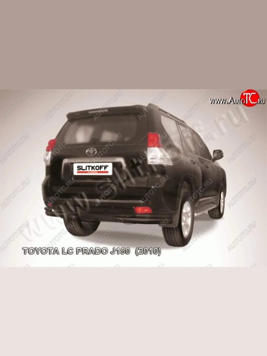 Уголки d76+d42 двойные Toyota Land Cruiser Prado J150 дорестайлинг (2009-2013) (Цвет: серебристый)  в Перми Пермском крае