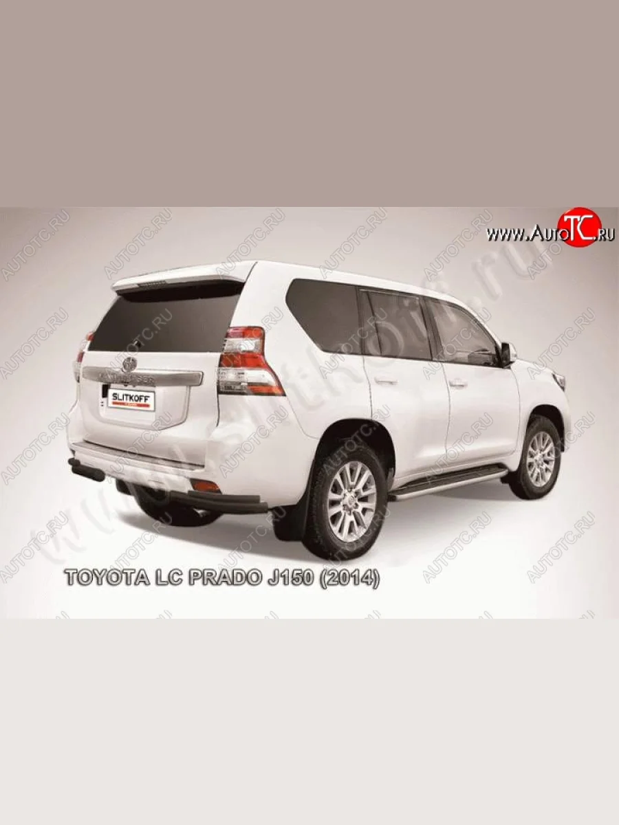 Уголки d76+d42 двойные Toyota Land Cruiser Prado J150 1-ый рестайлинг (2013-2017) (Цвет: серебристый)  в Самаре Самарской области