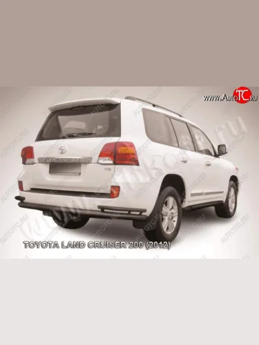 Уголки d76+d42 двойные (Цвет: серебристый) Toyota Land Cruiser  200 (2012-2015) 1-ый рестайлинг