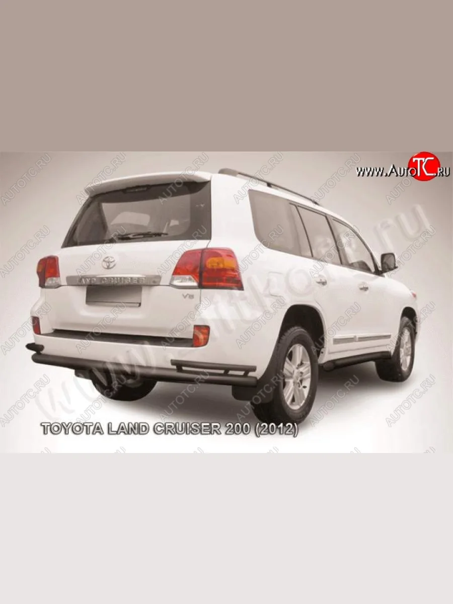 Уголки d76+d42 двойные Toyota Land Cruiser 200 1-ый рестайлинг (2012-2015) (Цвет: серебристый)  в Керчи Республика Крым