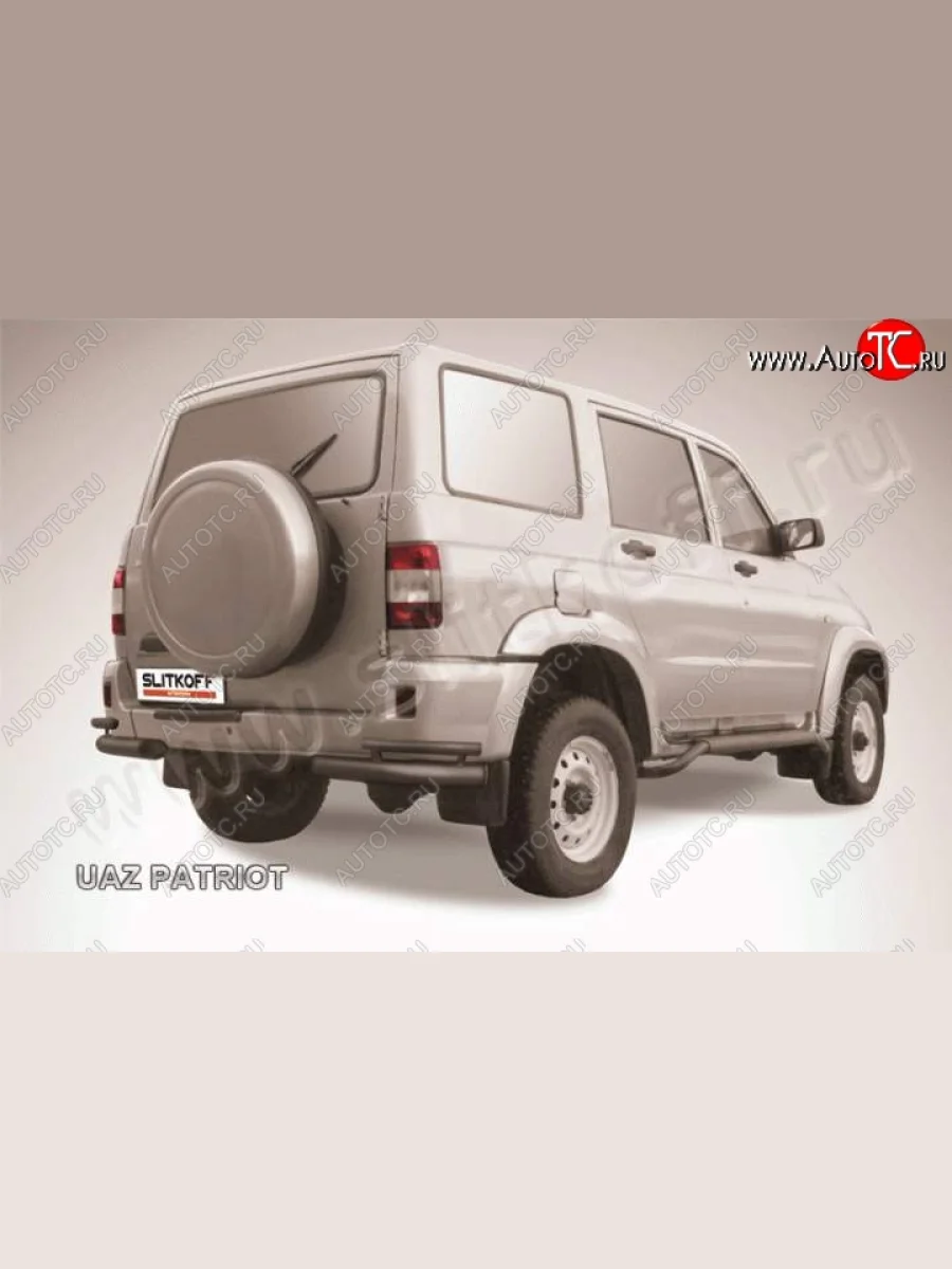 Уголки d76+d42 двойные Уаз Патриот 3163 5 дв. дорестайлинг (2005-2013) (Цвет: серебристый)  в Керчи Республика Крым