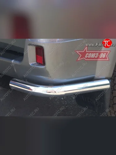 Защита заднего бампера из боковых уголков Souz-96 (d60) Уаз Патриот 3163 5 дв. дорестайлинг (2005-2013)