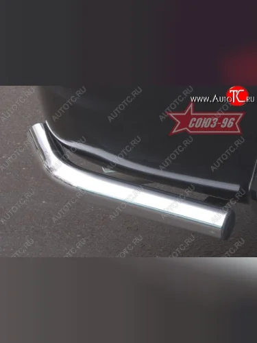 Защита заднего бампера из боковых уголков Souz-96 (d60) Great Wall Hover  дорестайлинг (2006-2010)