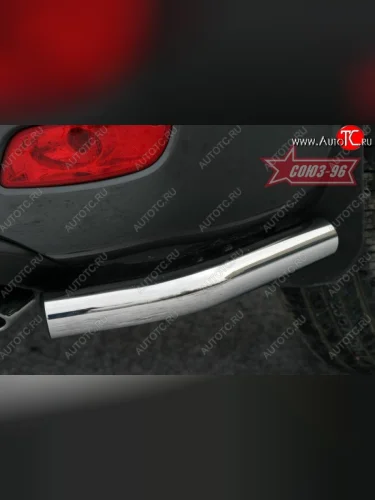 Защита заднего бампера из боковых уголков Souz-96 (d60) Hyundai Santa Fe  CM (2006-2009) дорестайлинг