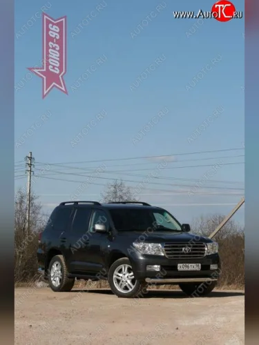 Защита переднего бампера Souz-96 (d89) Toyota Land Cruiser  200 (2007-2012) дорестайлинг