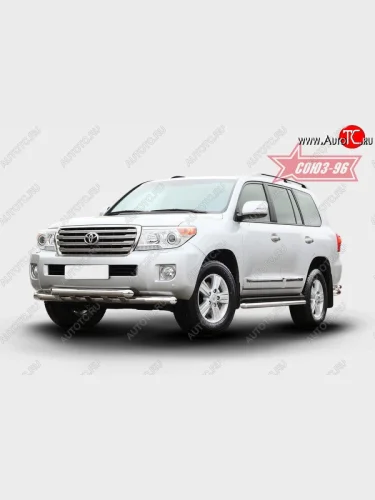 Защита переднего бампера двойная Souz-96 (d76/76) Toyota Land Cruiser  200 (2012-2015) 1-ый рестайлинг